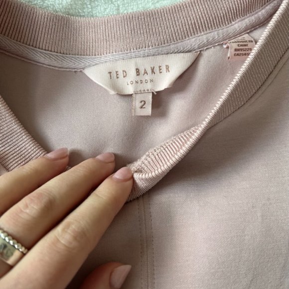Ted Baker Auibry Seam-Detail Sweater top blouse light pink size 2 *PLEASE READ* - Picture 11 of 16